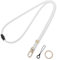 WY LIGHTING LEVEL Schlüsselband Lang Nylon Abnehmbare Neck Lanyards mit Karabiner Schlüsselbänder Umhängebänder mit Drehbarem Metallclip Langes Schlüssel Handgelenk Schlüsselanhänger (Weiß)