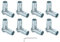 sourcing map 16Pcs 90 Degree Structural Pipe Connector, 3 Way Corner Fitting End Rail Clamps, Metal Joint Chain Link Fence Clamp Fit OD 1 Inch (25mm) Tube for Fence, Shelf Set-Ups