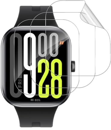 GEEMEE 3 Stück für Xiaomi Redmi Watch 5 für Schutzfolie Displayschutzfolie, HD TPU-Materia Weich Folie Bläschenfrei Einfache InstallationNass Angewendet Schutzfolie