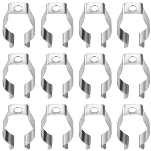 MagiDeal 12 Stück T8 Clips Halter Halterung Lampenfassung Einfach zu installierender Ersatz für LED-Leuchtstoffröhre für Industrie Feiern Zuhause, Stahl