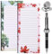Candcamp 2 Pack Magnetic Shopping List Pad & 1 Clip For Pen, 100 Tear Off Sheets Grocery List Magnetic To Do List Notepad For Fridge