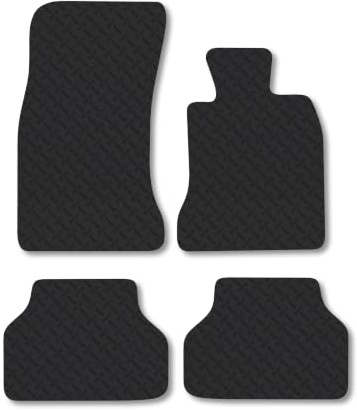 BMW 5 Series (2003-2010) [Manual] 5mm Rubber Car Mats | Heavy Duty Rubber Tailored Fit Floor Mats Full Coverage Durable Waterproof Accessories Easy Clean Anti Slip Made in the UK
