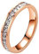 Graziosi anelli di promessa da donna, di fascia alta, leggeri, non sbiadiscono, in titanio oro rosa pieno, singolo quadrato, gioielli da donna (oro rosa, G), G, Metallo, Nessuna pietra preziosa