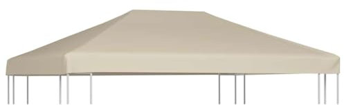 Cubierta superior para cenador, 310 g/m², 4 x 3 m, color beige