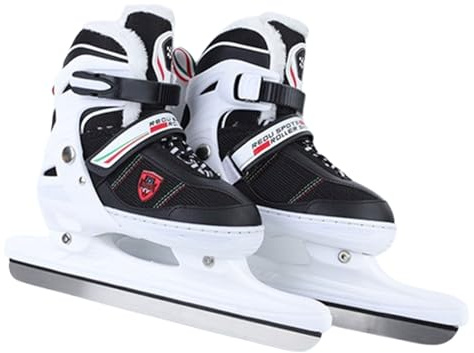 SerendipitousWhisper Eislaufschuhe,Kinder Schlittschuhe für Eisschnelllauf Verstellbar,Unisex Schlittschuhe Eishockey Eislaufen,Atmungsaktive Innensohle - Ideal für Anfänger & Training