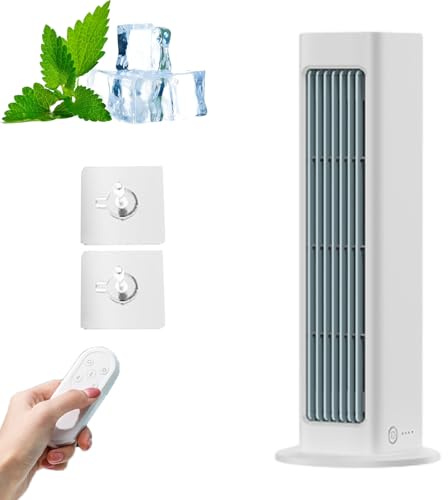 Breezamax, Breeze Max Ac, climatizzatore portatile silenzioso, combatte immediatamente il caldo afoso e l'umidità, piccolo e compatto, raffreddamento ad altezza testa, montaggio a parete