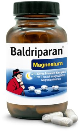 Baldriparan® Magnesium [180 Stück] - hochdosierter Premium-Komplex mit Magnesiumbisglycinat aus der Apotheke. Hohe Bioverfügbarkeit. Labor geprüft, hochdosiert. Vegan.