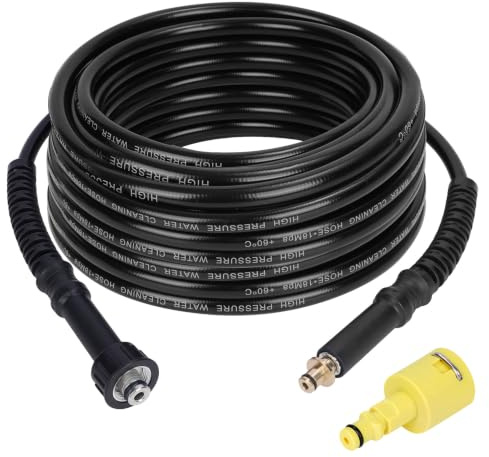 YUET 10M Pressure Washer Hose for Kärcher Old K2 Machine, Fit All K2-K7 Gun | for Kärcher Hose Replacement M22-14mm (for Old K2 Machines), O-Ring to QC Adapter fits All Kärcher K2-K7 Guns 2610PSI