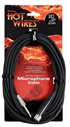 Hot Wires MC1220HZ 20-Feet XLR to 1/4-Inch Microphone Cable with Neutrik Connectors