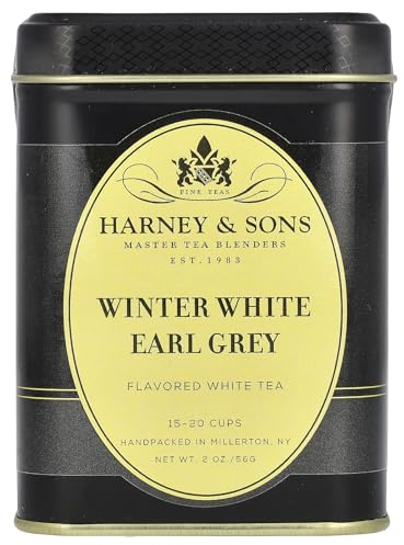 Harney & Sons Winter White Earl Grey Loose Leaf White Tea, 2 oz