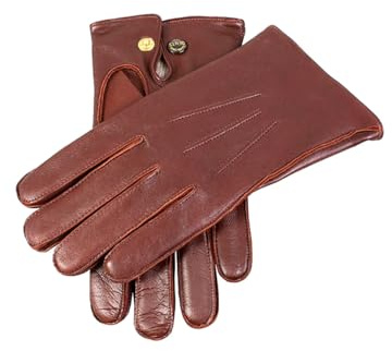 Dents Men's Mendip Wool Lined Leather Officers Gloves ENGLISH TAN 8.5