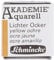 Schmincke – AKADEMIE® Aquarell, feine Künstler-Aquarellfarben, Lichter Ocker, 16 660 044, halbes Näpfchen, Aquarellmalerei, vegane Wasserfarbe