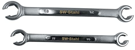 SW-Stahl 01450SB Brake Line Spanner Set 10 x 11 mm + 12 x 13 mm 2-Piece