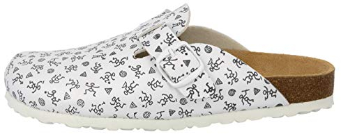 Lico Mixte Bioline Clog Print, Blanc Blanc Gris, 41 EU