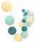 CREATIVECOTTON Batterie LED Lichterkette mit 20 Cotton Balls inkl. Timer und Dimmer (Aqua)