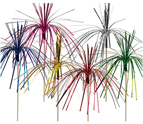 Decor Service Glitzerpalmen, Holz/Folie, Bunt, 23 x 0,3 cm