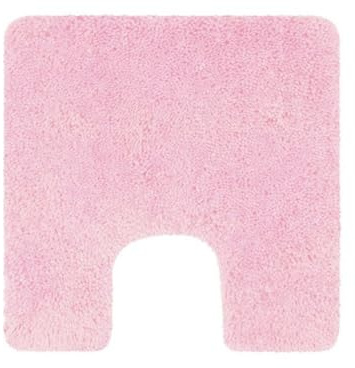 Spirella Highland Mikrofaser-Badematte – rutschfest, schnelltrocknend und waschbar – 100% weiches und strapazierfähiges Polyester – Hellrosa – 55 x 55 cm