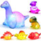 LYKJ-COLORS Badespielzeug Baby, Badefiguren Kinder Leuchtend Wasserspielzeug Badewanne Dinosaurier Schwimmfähige Lichteffekte für Jungen Mädchen ab 6 Monaten