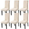 YISUN Universal Stretch Stuhlhussen 4er 6er Set Stuhlbezug für Stuhl Esszimmer (6er Set, Beige)