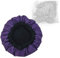 Heat Cap for Deep Conditioning,100% Natural Flaxseed Thermal Cap with 10 Pcs Disposable Shower Caps (Purple)