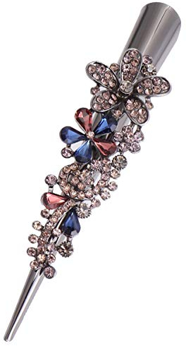 FRCOLOR Strass Entenschnabel Clips für Frauen Alligator Haarspangen Lange Ente Rechnung Clip Schnabel Clip Bunt