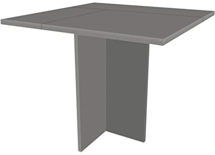 mutatio Eckschreibtisch Schreibtisch Verbindungsplatte Bürotisch B 75 cm x T 75 cm x H 75 cm Büromöbel Gaming Tisch Verbindungsstück Grau