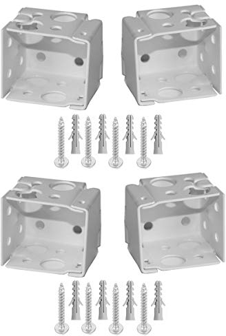 APUXON 4 x Montageklammern mit Schrauben, 2 Sets für Mini-Jalousien, 2,5 cm große Jalousien, Kopfschiene mit 2,5 cm x 2,5 cm Größe (2, 2,5 cm)