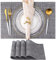 HGMO Platzsets, 4 Stück, hitzebeständig, schmutzabweisend, wasserabweisend, rutschfest, für Esstisch, waschbar, langlebig, PVC, gewebt, Vinyl-Tischmatten (dunkelgrau)
