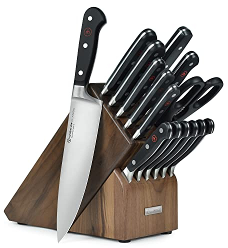 Wusthof Classic Profi-Messer-Set, Walnussblock, 16 Stück
