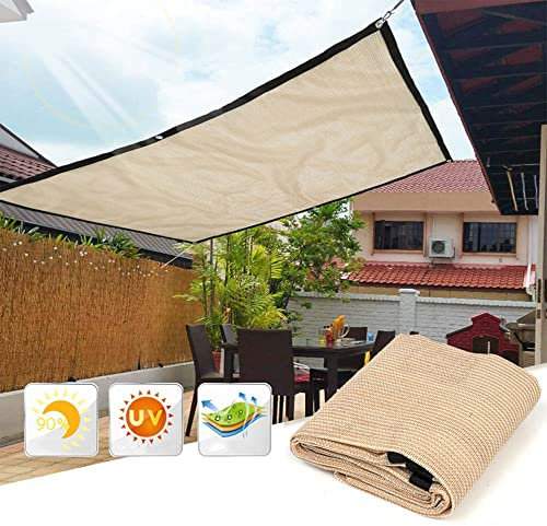 Gewächshaus-Schattierungsnetz Schattennetz 90% Sonnenschutznetz Beige Sonnensegel Beschattungsnetz mit Ösen,2x3m,2x12m,3x5m,4x6m,5x9m,6x10m,8x9m,9x13m,11x15m Schattiernetz ( Größe : 4x7m/13x23ft )