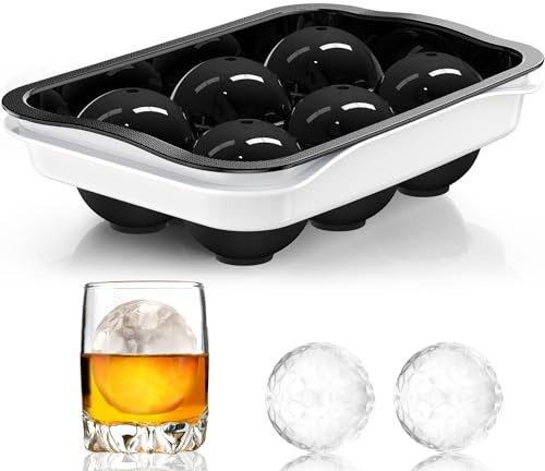 ICEXXP Eiswürfelbereiter, wiederverwendbar, 5.6 cm, rund, große Eiswürfelformen, [einfach zu befüllen und zu lösen, ohne Trichter], Whiskey, Schnaps und Cocktails