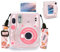Yosuny Tragbare transparente Hülle Kompatibel mit Fujifilm Instax Mini 11 Sofortbildkamera, Hartschalen-Schutzhülle, Schultergurte und Aufkleber-Dekorationsset (Katzenpfote)