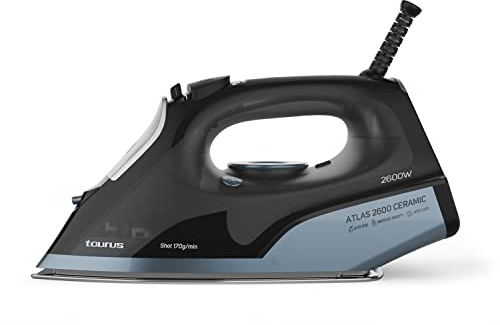 Taurus - Plancha de vapor. 2600W. Suela cerámica. Golpe vapor 150g/min. Vapor continuo 40g/min. Función spray. Doble sistema antical. Autolimpieza. Regulador vapor y temperatura.