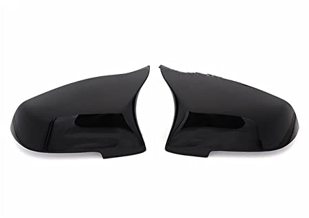 Auto Spiegelkappen 2 Stücke Helles Auto Glänzend Schwarz Ersatz Für BMW 5er Limousine F10 F11 F18 2014-2017 Rückspiegel Abdeckkappen M Stil