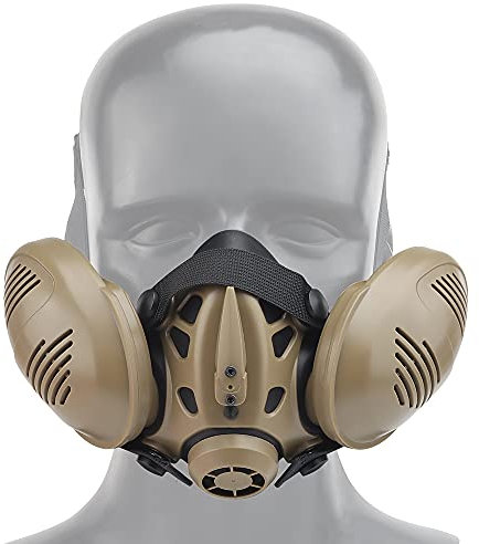 ACEXIER Protective Tactical Respirator Mask FAST Helmet Half Face Gas Mask for Military Paintball Airsoft Hunting CS Ant Men Modeling