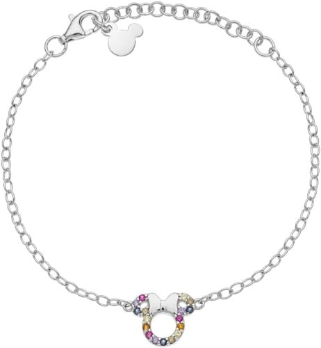 Disney Armband aus Silber mit einer zentralen Figur, die Minnie darstellt (Minnie Mehrfarbig)