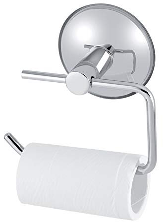 Gavigain Soporte para Inodoro con Ventosa, Soporte para Papel Higiénico con Ventosa De Vacío Potente, Soporte para Rollo De Papel con Ventosa para Baño De Acero Inoxidable, Estante Montado