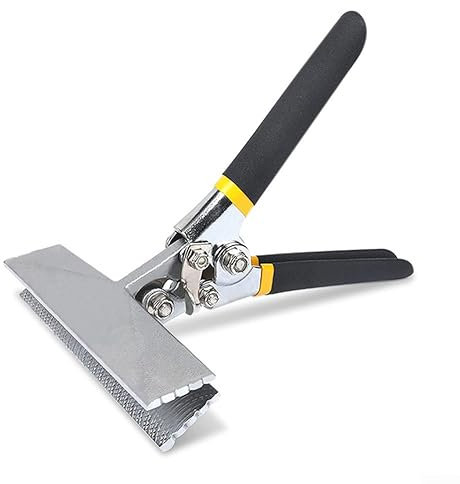 Alicates para doblar chapas metálicas, alicates para doblar chapa, mango recto/codo, herramienta de prensado, alicates de mezcla de chapa (C)