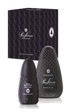 Pino Silvestre Black Musk Geschenkpackung Herren Parfüm Edt 75ml Duschshampoo 400ml
