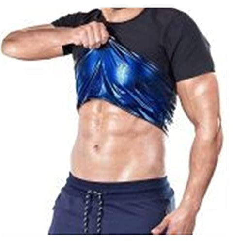 JIALIFT T-Shirt da Sauna da Uomo Dimagrante T-Shirt Sportiva for La Sudorazione Sauna Palestra Corsa Fitness Sauna Dimagranti (Color : Men, Size : XXL)