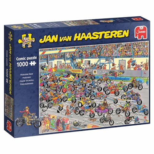 Jumbo Spiele 1119800098 Jan Van Haasteren Motorradrennen 1000 Teile Puzzle