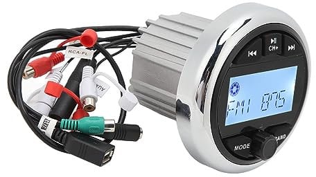 Waterproof MP3 Player Digital Stereo FM AM Audio Radio for Marine Boat Yacht Motorcycle RV with FLAC Support Easy Installation