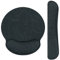 Ksriylm Cute Mouse Pad Wrist Support Keyboard Wrist Rest Set, Ergonomic Mouse Pad with Non-Slip Base for Office Gaming Working Computers,Easy Typing & Pain Relief Mouse Mat,Black Topographic Contour