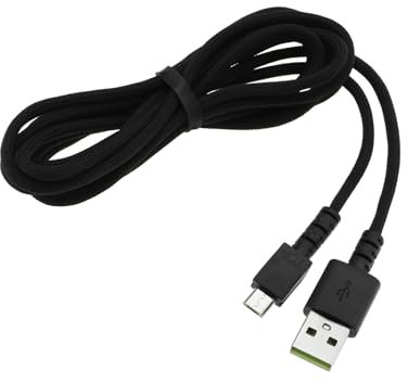 Create idea Cavo Di Ricarica Per Mouse Intrecciato In Nylon Cavo Di Ricarica USB Wireless Da 189,5cm Compatibile Con Razer Naga Pro 20000 DPl Compatibile Con DeathAdder V2 Pro