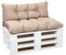 Setgarden® Palettenkissen-Set, Kissen für Gartenmöbel aus Paletten, Outdoor Rücken und Sitzkissen, Gartensitzkissen viele Farben und Größen (Beige, Set 120x60 sitzkissen + 120x60 rückenkissen)