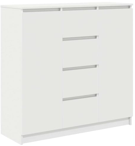 vidaXL Sideboard mit Schubladen Weiß 100,5x35x98,5 cm Holzwerkstoff
