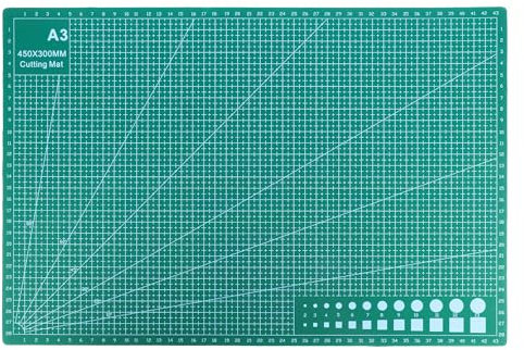 A3 Cutting Mat 45cm x 30cm - Crafting Board Mat, Self Healing, Double Sided, for Quilting, Sewing, Scrap Booking, Fabric & Paper Craft. Flexible, Non-Slip