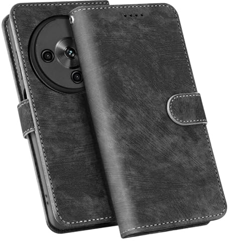 YSONCHAN Flip Hülle für ZTE Blade A76 5G, PU Leder Handyhülle mit Magnetisch, Wallet Stoßfeste Schutzhülle with RFID Blockierung. Schwarz
