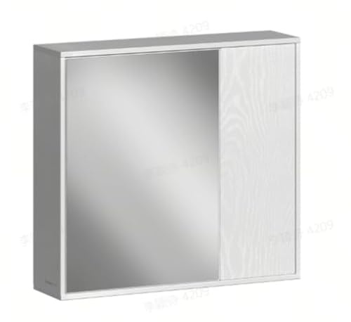 SONGMICS Home Spiegelschrank, Snapsemble – superschnelle Montage | Badezimmerschrank, Badspiegel, verstellbare Ablagen, modern, 15 x 60 x 55 cm, schneeweiß, KADIN Kollektion BBC114WE01