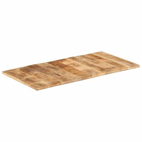 Qnhdfrt Rustic Mango Wood Tabletop 120x60 cm 25-27 mm Thick